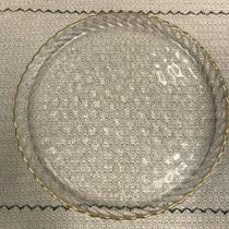 Prato Em Vidro Brisa Clean Clear Gold We Make- Un Prato Em Vidro Brisa Clean Clear Gold We Make- Un