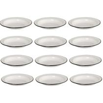 Prato Esmaltado 22/500ml Branco Ewel Pacote Com 12 Unidades Prato Esmaltado 22/500ml Branco Ewel Pacote Com 12 Unidades