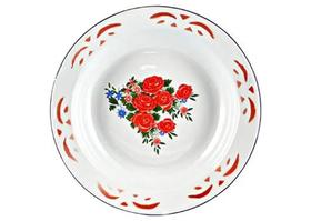 Prato Esmaltado Fundo - estampado- 22cm