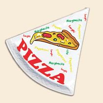 Prato Fatia de Pizza Resistente ao Forno - Escolha a Estampa Frase - Pode Assar Direto no Forno