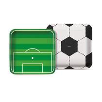 Prato Festa Futebol 18Cm - 8 unidades - Cromus - Rizzo Festas