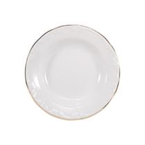 Prato Fundo 23cm Porcelana Schmidt - Dec. Filetado Ouro Pomerode 0010