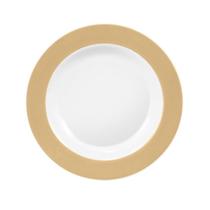 Prato Fundo 23cm Porcelana Schmidt - Dec. Matte Cappuccino 2372