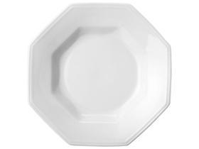 Prato Fundo 24cm Linha Prisma Branco Porcelana Schmidt