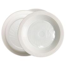 Prato Fundo 26cm Copoplast Descartável Plástico Branco Resistente Multiuso Pacote Com 10 Unidades