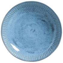 Prato Fundo 830ml Linhas Breeze 22,5cm Cerâmica Azul Porto Brasil Sopa Jantar Mesa Posta