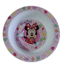 Prato Fundo Bowl para Microondas Infantil Minnie Bebê BabyGo