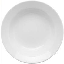 Prato Fundo Branco De Porcelana 22cm Com Aba Oxford