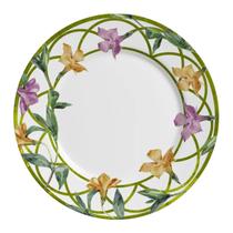 Prato Fundo Campos 25cm Sopa Cerâmica Decorada Floral Alleanza
