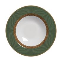 Prato Fundo Celebrate Verde Plus Cerâmica Alleanza 25 cm 1ªL