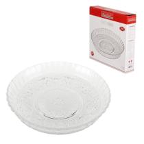 Prato Fundo Com Borda Para Bolo Pudim Vidro 24 cm Hauskraft