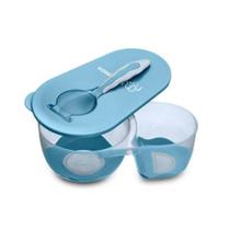 Prato Fundo Com Divisória E Colher Azul - Multikids Prato Fundo Com Divisória E Colher Azul - Multikids