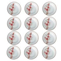 Prato Fundo de Cerâmica Estampa Donna Chá Das 5 21,5cm 12 Unidades - Biona 140515 Prato Fundo de Cerâmica Estampa Donna Chá Das 5 21,5cm 12 Unidades - Biona 140515