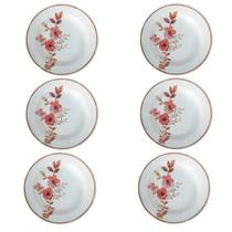 Prato Fundo de Cerâmica Estampa Donna Chá Das 5 21,5cm 6 Unidades - Biona 140515 Prato Fundo de Cerâmica Estampa Donna Chá Das 5 21,5cm 6 Unidades - Biona 140515
