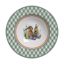 Prato Fundo de Cerâmica Páscoa Bunny 24,5cm - Unid.