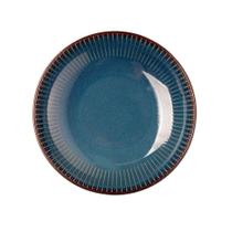 Prato Fundo De Massas Cerâmica Linear Azul Premium 23cm Lyor Prato Fundo De Massas Cerâmica Linear Azul Premium 23cm Lyor