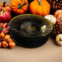 Prato Fundo de Vidro Ambar 22,5 cm (Caixa c/ 12 Pratos)