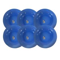 Prato Fundo de Vidro Diamante Sky Azul 22cm 6 Unidades - Nadir 5838