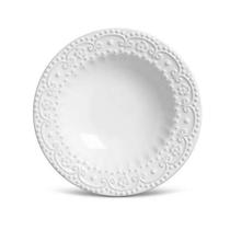 Prato Fundo em Cerâmica Esparta Branco 22,5cm - 1 Unid.