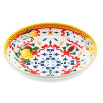 Prato Fundo Flower & Lemon Em Melamina 21,5Cm - Guzzini