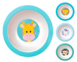 Prato Fundo Infantil Bowl Animal Fun Plástico livre BPA Buba