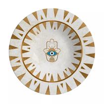 Prato Fundo Olho Grego em Cerâmica 24,5cm - Alleanza