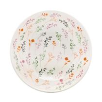 Prato Fundo Oxford Florido Branco Colorido 20,5 cm - Jardim Secreto Prato Fundo Oxford Florido Branco Colorido 20,5 cm - Jardim Secreto