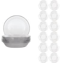 Prato Fundo Para Sopa Duralex Temperado 19,6cm Refeição 12Un