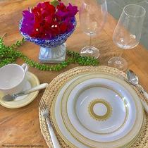 Prato Fundo Plissan Rendado Dourado Plus 25cm 8578-102 - Alleanza