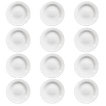 Prato Fundo Plus Branco de Cerâmica 21,5cm 12 Unidades - Biona 141993 Prato Fundo Plus Branco de Cerâmica 21,5cm 12 Unidades - Biona 141993