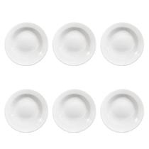 Prato Fundo Plus Branco de Cerâmica 21,5cm 6 Unidades - Biona 141993 Prato Fundo Plus Branco de Cerâmica 21,5cm 6 Unidades - Biona 141993