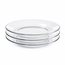 Prato Fundo Premium de Vidro Transparente para Almoço Jantar e Sopas Prato Fundo Premium de Vidro Transparente para Almoço Jantar e Sopas