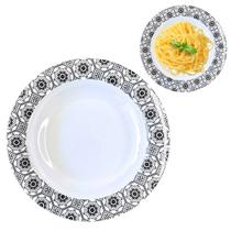 Prato Fundo Preto Em Melamina 23cm Buffet Restaurante Sopas