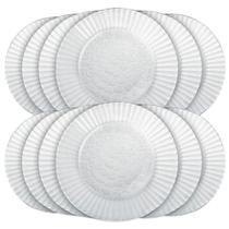 Prato Fundo Primavera Duralex Estampa Floral Vidro c/ 12 uni