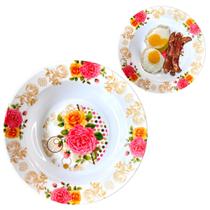 Prato Fundo Redondo em Melamina Estampado Hotel Buffet 20cm