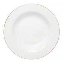 Prato Fundo Royal de Porcelana com Borda Dourada 22cm PCLN207 - Hauskraft