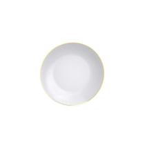 Prato Fundo Tramontina Anna Em Porcelana Com Filete De Ouro 22 Cm Prato Fundo Tramontina Anna Em Porcelana Com Filete De Ouro 22 Cm