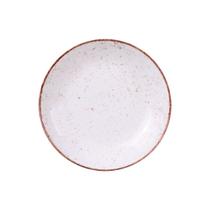 Prato Fundo Tramontina Rústico Marrom em Porcelana Decorada 22 cm