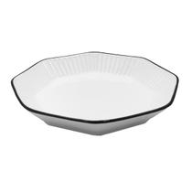 Prato Fundo Unitário Cerâmica Branca Oitavado 20cmX20cm
