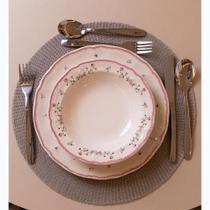 Prato Fundo Wolff Florescer 22cm Rosa Cerâmica