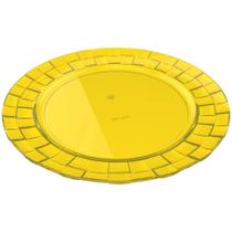 Prato G Poliestireno Amarelo Transparente (Kit com 6 unidades) - Crippa - 403030-008