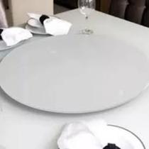 Prato Giratório 60cm Offwhite Com Vidro 3mm Fixo Pra Mesa Prato Giratório 60cm Offwhite Com Vidro 3mm Fixo Pra Mesa