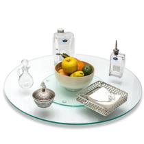 Prato Giratório 6Mm Vidro Temperado Resistente Incolor 60Cm