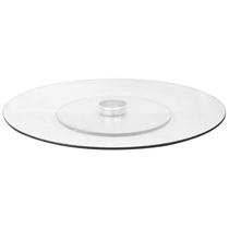 Prato giratório bailarina de vidro para bolo e mesa de frios 32 cm