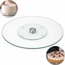 Prato giratorio bailarina vidro 32cm base aco inox boleira confeitaria expositor doces tortas petisqueira Prato giratorio bailarina vidro 32cm base aco inox boleira confeitaria expositor doces tortas petisqueira
