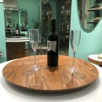 Prato Girátorio Centro de Mesa Decorativo Para Servir 60cm Laminado