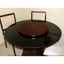 Prato Giratório Centro De Mesa Madeira Castanho 80Cm - Árvore Mg