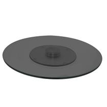 Prato Giratório De Vidro Temperado Super Resistente 70cm Fum Prato Giratório De Vidro Temperado Super Resistente 70cm Fum