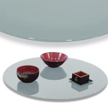 Prato Giratório Vidro Serigrafado 100Cm X 8Mm Off-White