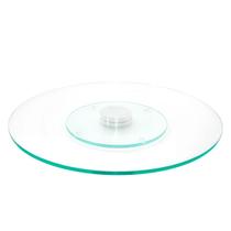 Prato Giratório Vidro Temperado C/Base INOX LUXO 65cm X 8mm Prato Giratório Vidro Temperado C/Base INOX LUXO 65cm X 8mm